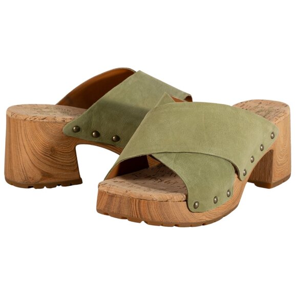 Kork-Ease Women's Tatum Leather 2-3/4" Heel Slide Sunflower Platform Sandals 10M - Picture 5 of 13